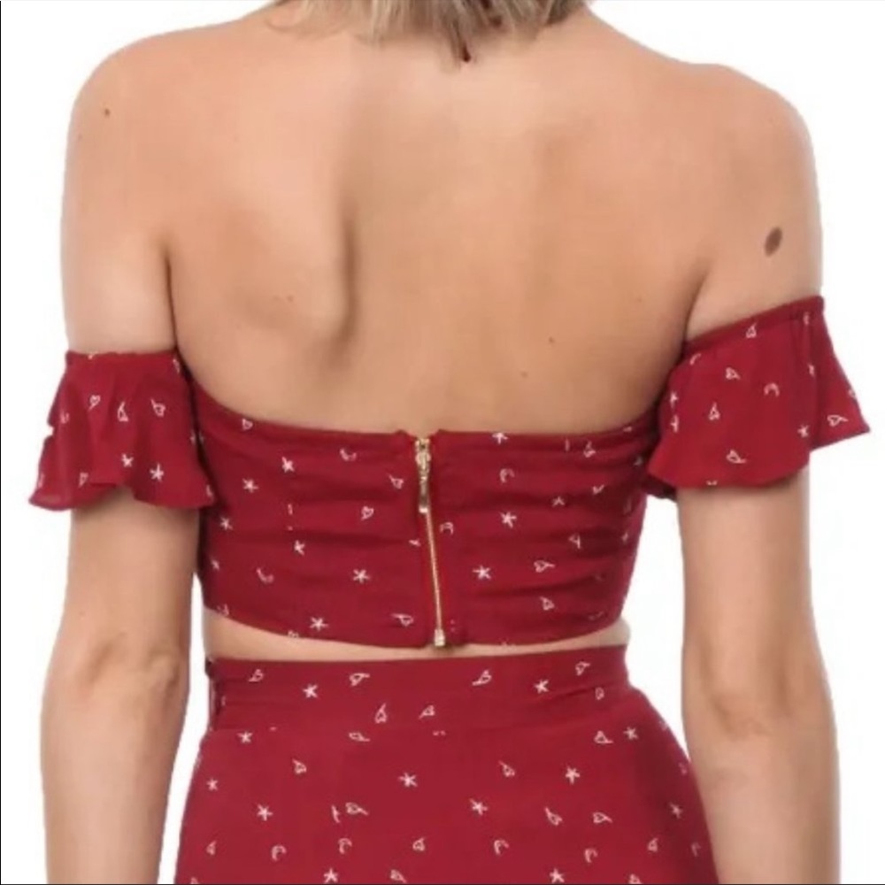 For Love And Lemons X Jamie King La Lana Red Crop Top